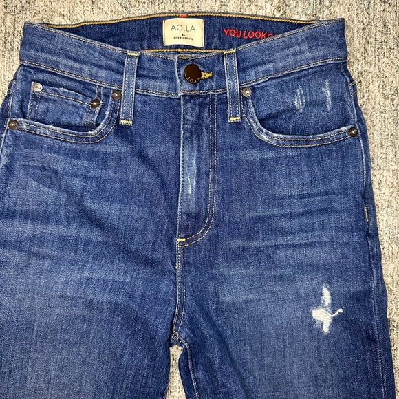 AO.LA by Alice + Olivia Good High Rise Ankle Skinny Jeans Size 25 - Picture 3 of 5